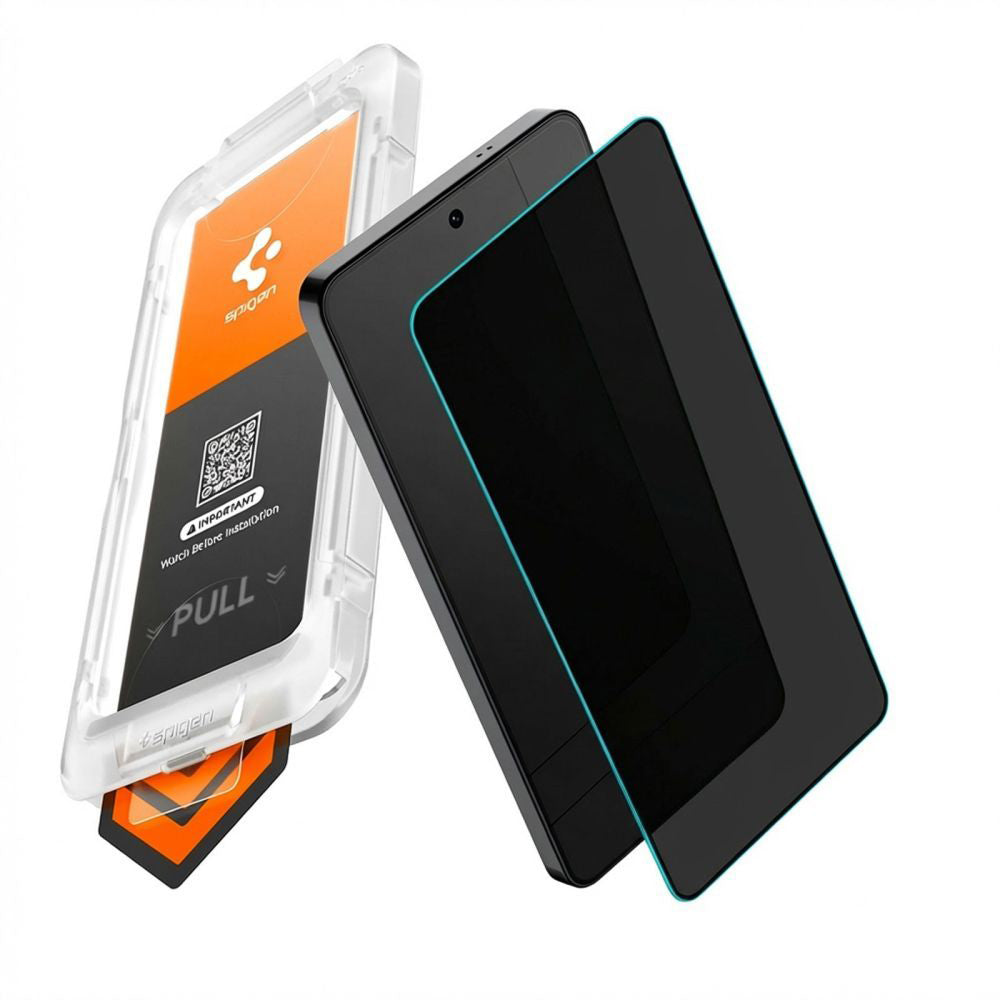 Beskyttelsesfilm til skærm Privacy Spigen GlastR EZ FIT Pro HD til Samsung Galaxy S26 Plus S947, Hærdet Glas, Full Glue AGL11087