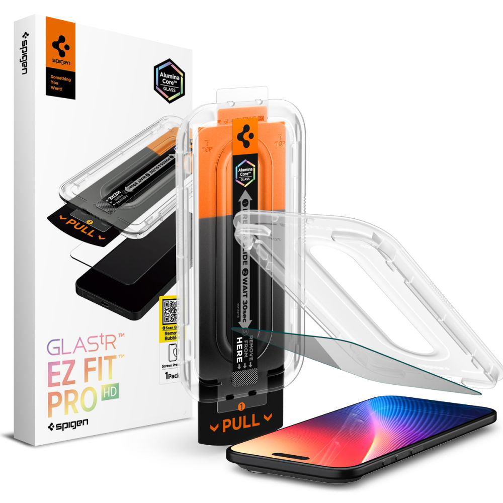 Beskyttelsesfilm til skærm Privacy Spigen GlastR EZ FIT Pro til Apple iPhone 17 Air, Hærdet Glas, Full Glue AGL09871