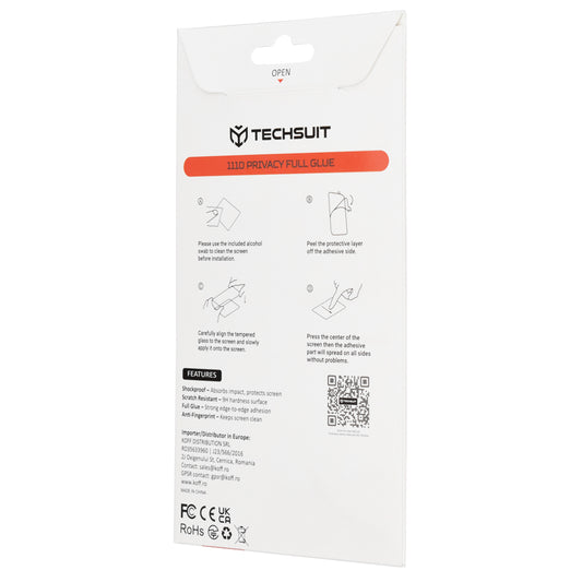 Beskyttelsesfilm Privacy Techsuit til OnePlus 15, Hærdet Glas, 111D