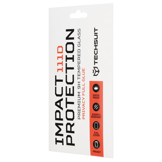 Beskyttelsesfilm Privacy Techsuit til Oppo Reno15 FS / Reno15 F, Hærdet Glas, Full Glue, 111D