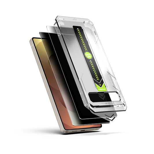 Privacy-skærmbeskyttelse Techsuit TitanGlass CrystalHD til Samsung Galaxy A17 5G / A16 5G A166, hærdet glas, fuld lim, sæt med 2 stk.