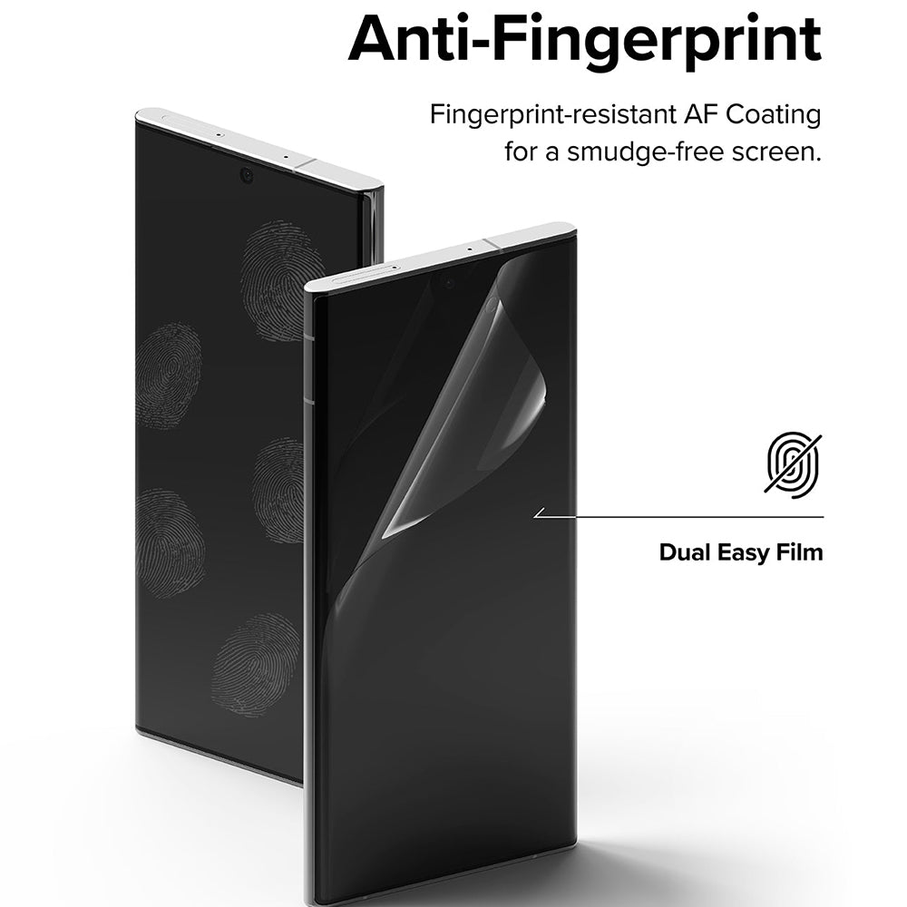 Beskyttelsesfilm til skærm Ringke Dual Easy til Samsung Galaxy S22 Ultra 5G S908, Plastik, Sæt med 2 stykker