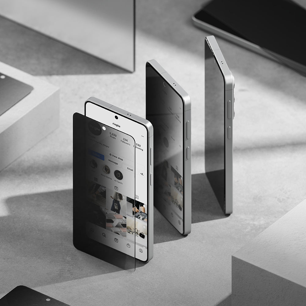 Skærmbeskyttelsesfolie Ringke Easy Slide til Samsung Galaxy S26 Plus S947, Hærdet Glas, Fuldklæbende, Sæt med 2 stykker, Sort