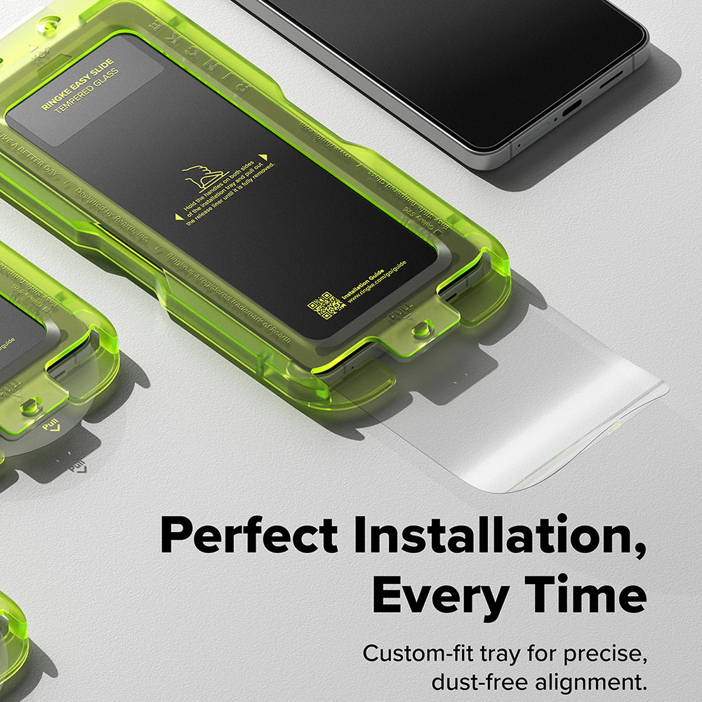 Skærmbeskyttelsesfolie Ringke Easy Slide til Samsung Galaxy S26 S942, Hærdet Glas, Fuldklæbende, Sæt med 2 stykker