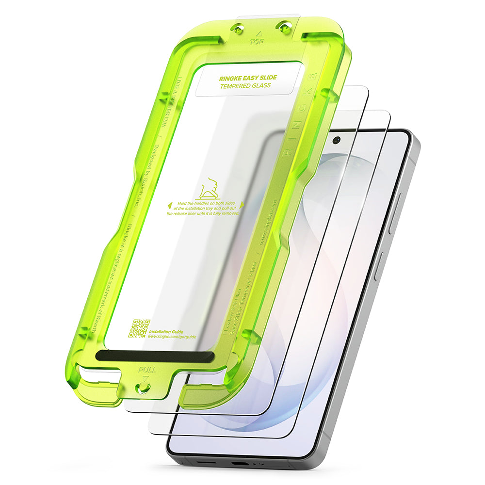 Skærmbeskyttelsesfolie Ringke Easy Slide til Samsung Galaxy S26 Ultra S948, Hærdet Glas, Fuldklæbende, Sæt med 2 stykker