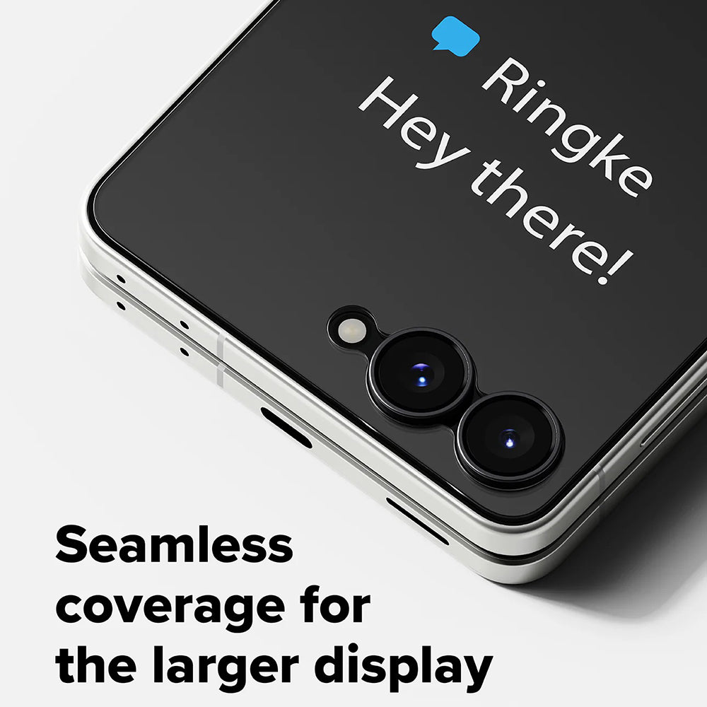 Ringke Pro Skærmbeskytter til Samsung Galaxy Z Flip8 F776, Hærdet Glas, Fuld Lim, Sæt med 2 stk