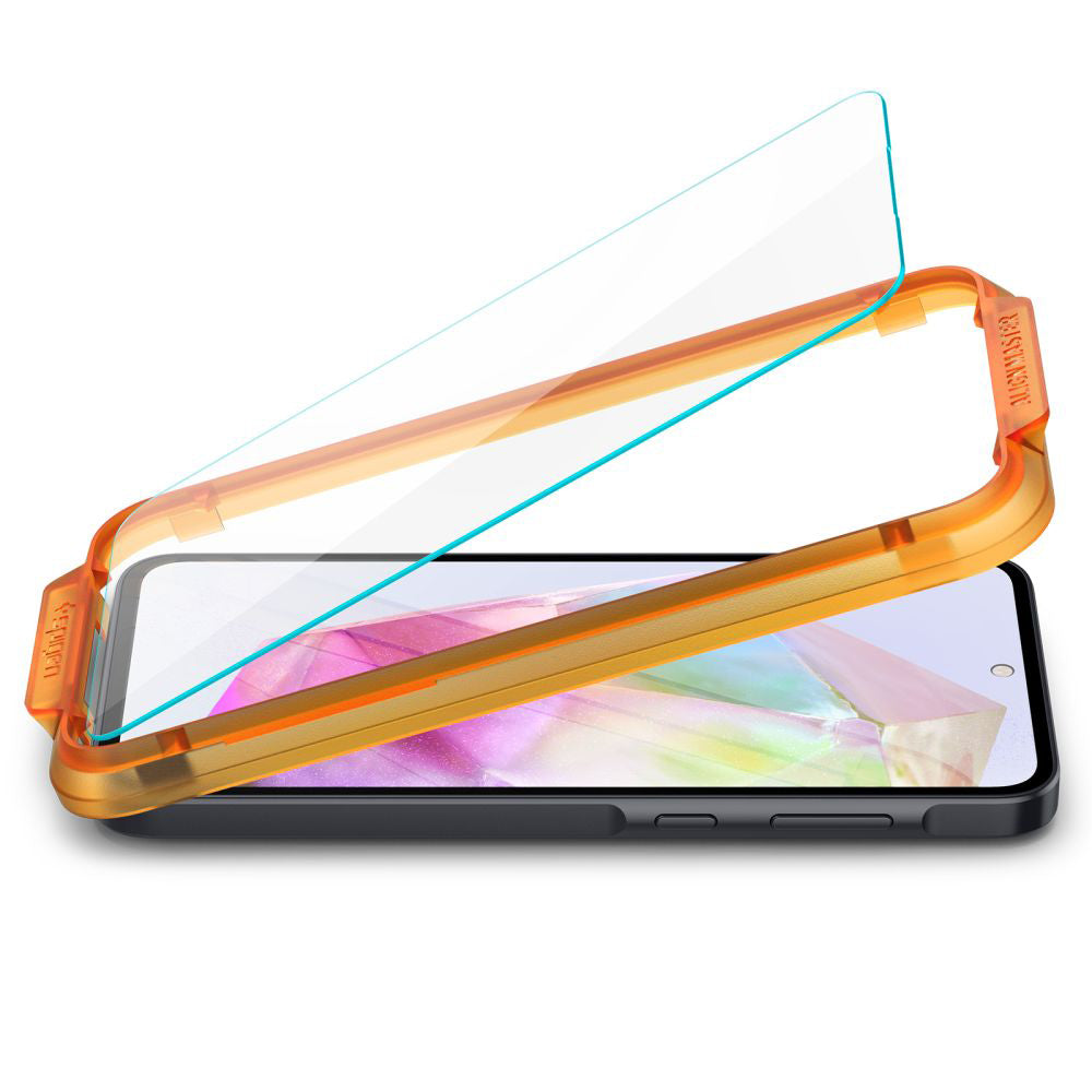 Skærmbeskyttelsesfolie Spigen GlastR Align Master til Samsung Galaxy M35 / A35 5G A356, Hærdet Glas, Fuldklæbende, Sæt med 2 stykker AGL07772