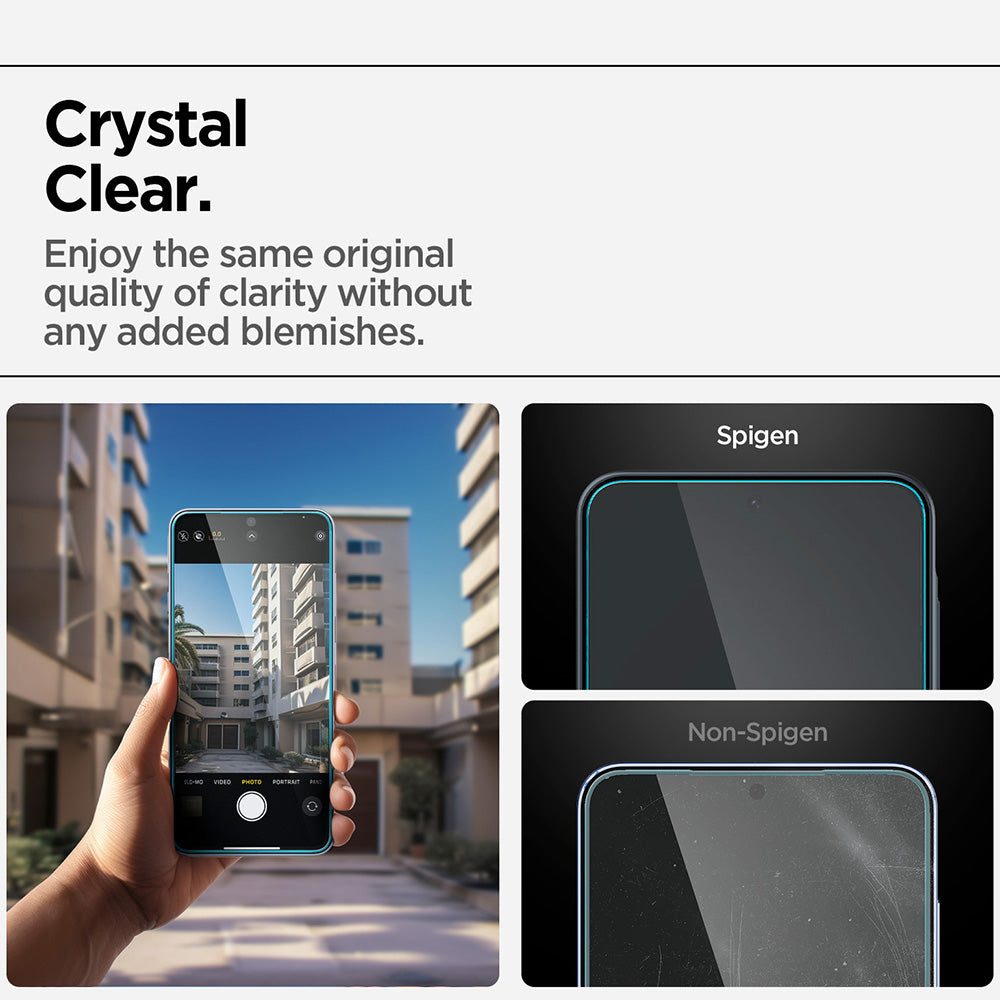Beskyttelsesfilm til skærm Spigen GlastR EZ FIT HD til Samsung Galaxy A37 5G / A36 A366, Hærdet Glas, Fuldklæbende, Sæt med 2 stykker AGL11365