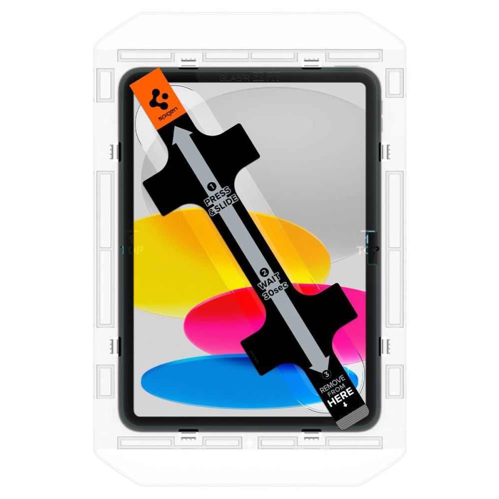 Skærmbeskytter Spigen GlastR EZ FIT til Apple iPad (2025) / (2022), Hærdet Glas, Full Glue AGL05554