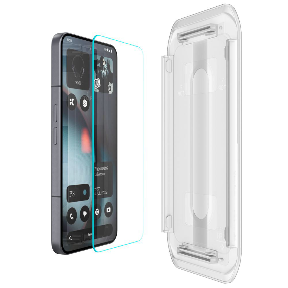 Beskyttelsesfilm til skærm Spigen GlastR EZ FIT til Nothing Phone (3), Hærdet Glas, Fuldklæbende, Sæt med 2 stykker AGL10165