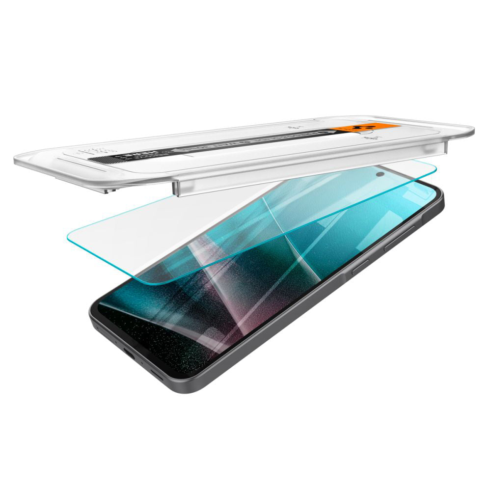 Skærmbeskyttelsesfilm Spigen GlastR EZ FIT til Samsung Galaxy A36 A366, hærdet glas, fuld lim, sæt med 2 stk. AGL09202