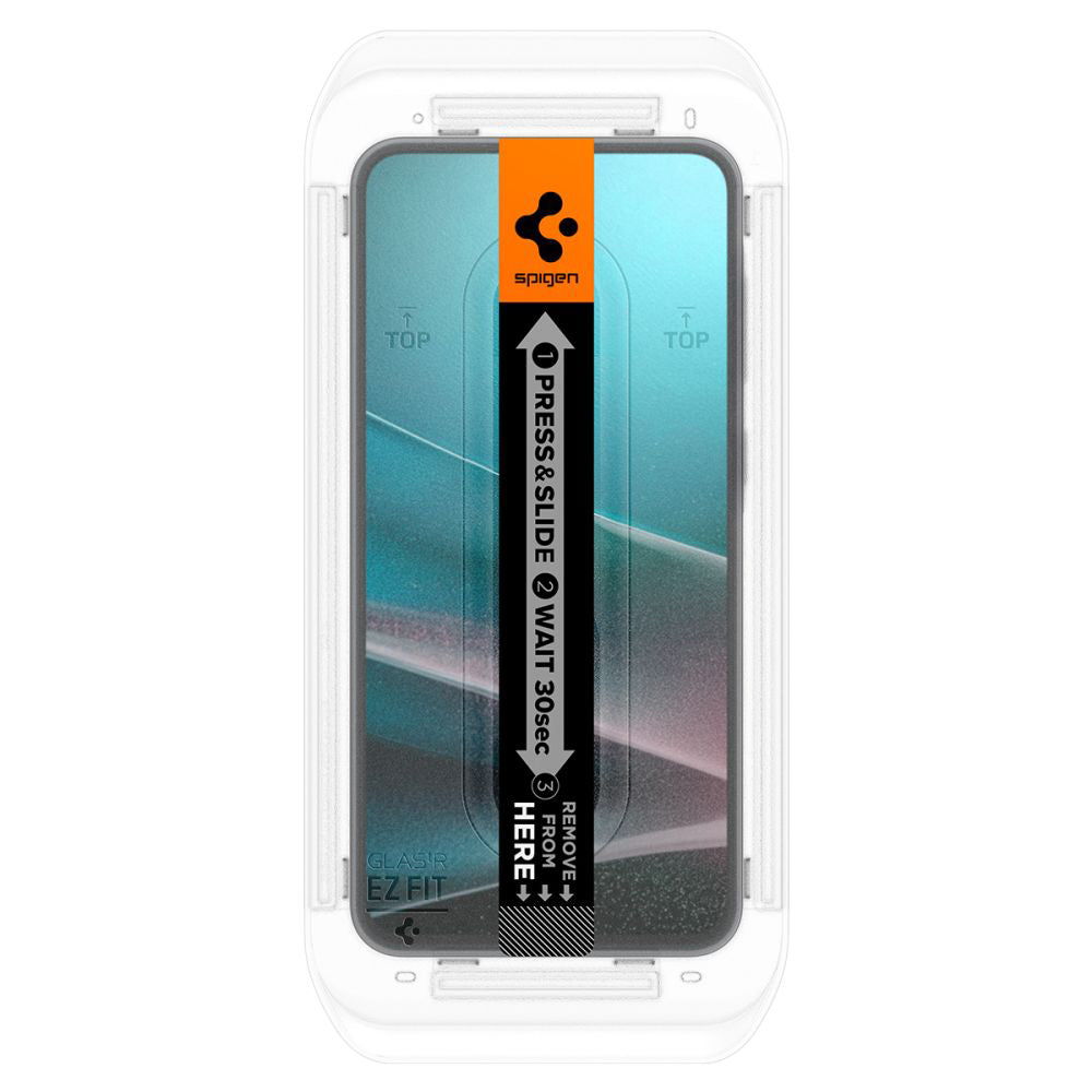 Skærmbeskyttelsesfilm Spigen GlastR EZ FIT til Samsung Galaxy A36 A366, hærdet glas, fuld lim, sæt med 2 stk. AGL09202