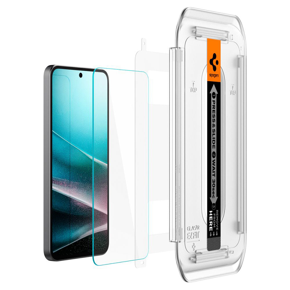 Skærmbeskyttelsesfilm Spigen GlastR EZ FIT til Samsung Galaxy A36 A366, hærdet glas, fuld lim, sæt med 2 stk. AGL09202