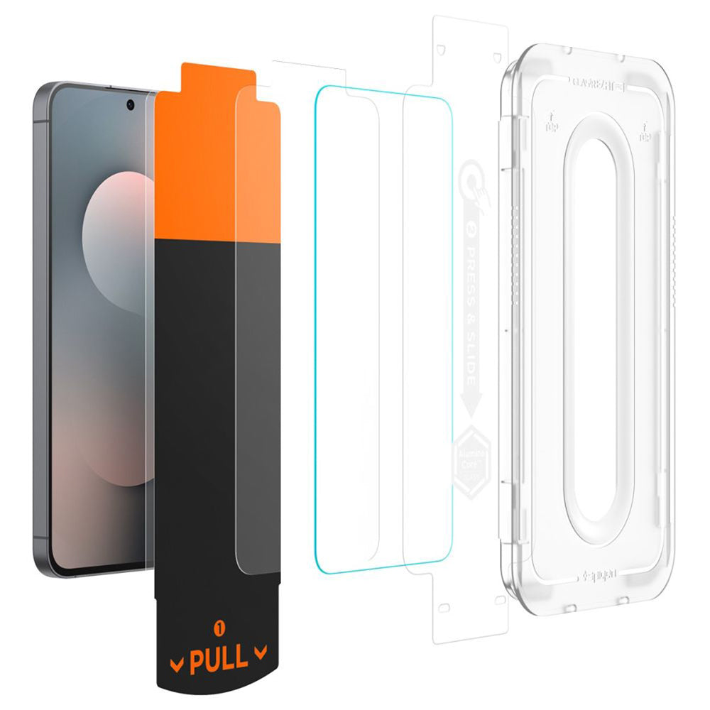 Beskyttelsesfilm til skærm Spigen GlastR EZ FIT Pro HD til Samsung Galaxy S25 FE, Hærdet Glas, Full Glue AGL10203