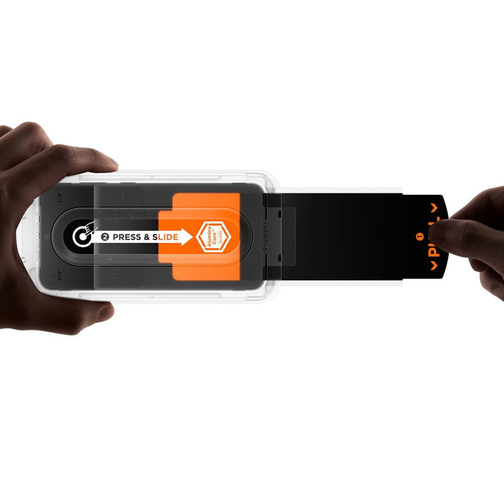 Beskyttelsesfilm til skærm Spigen GlastR EZ FIT Pro HD til Samsung Galaxy S25 FE, Hærdet Glas, Full Glue AGL10203