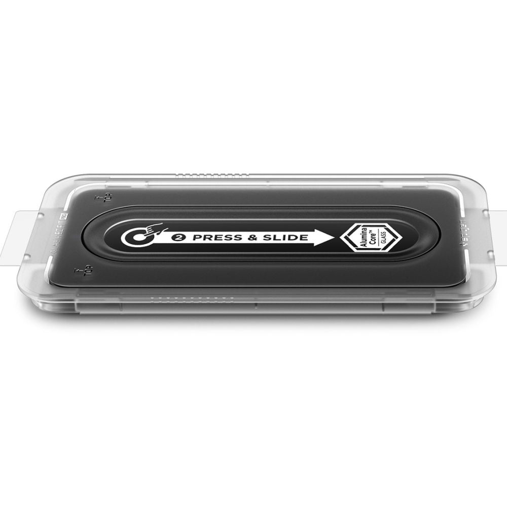 Beskyttelsesfilm til skærm Spigen GlastR EZ FIT Pro HD til Samsung Galaxy S25 FE, Hærdet Glas, Fuldklæbende, Sæt med 2 stykker AGL10202