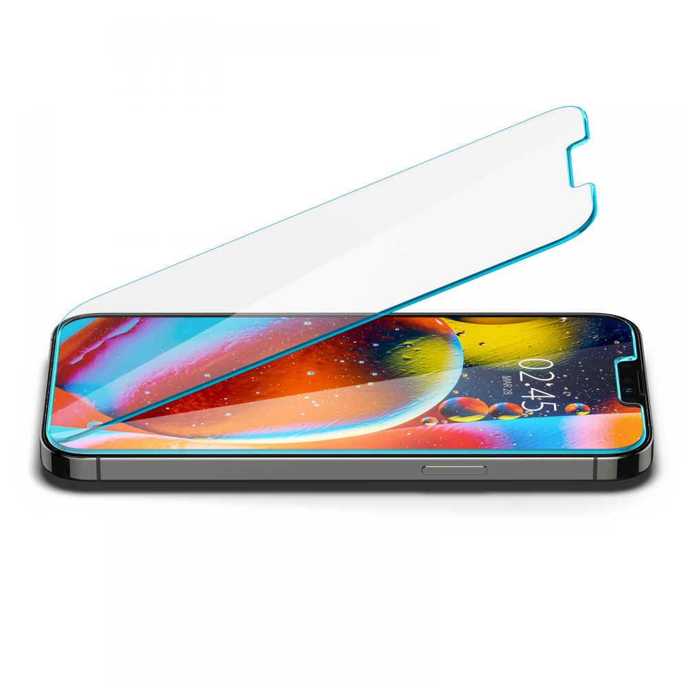 Beskyttelsesfilm til skærm Spigen GlastR Slim til Apple iPhone 17e / 16e / 14 / 13 Pro, Hærdet Glas, Full Glue AGL03391
