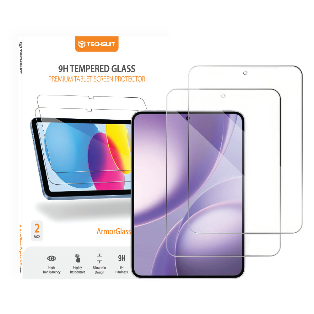 Techsuit ArmorGlass CrystalHD skærmbeskytter til Oppo Pad Mini, hærdet glas, fuld lim, sæt med 2 stk.