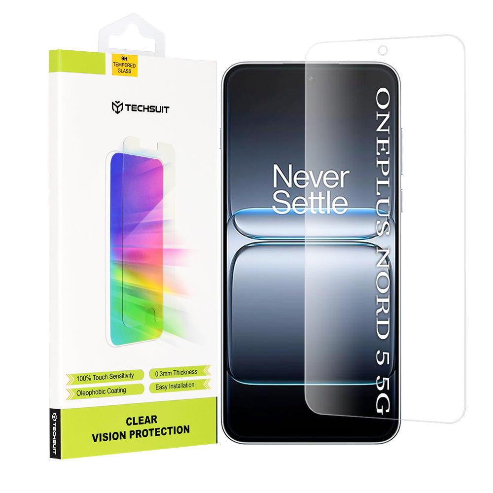 Beskyttelsesfilm Techsuit Clear Vision til OnePlus Nord 5, Hærdet Glas, Full Glue
