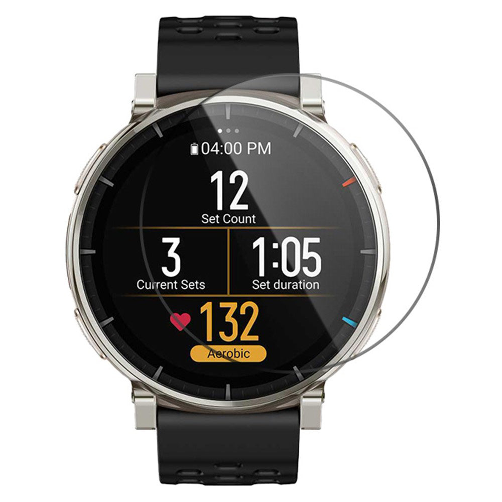 Beskyttelsesfilm Techsuit Nano Flex til Amazfit Active 3 Premium, Plastik, Sæt med 2 stykker, Sort