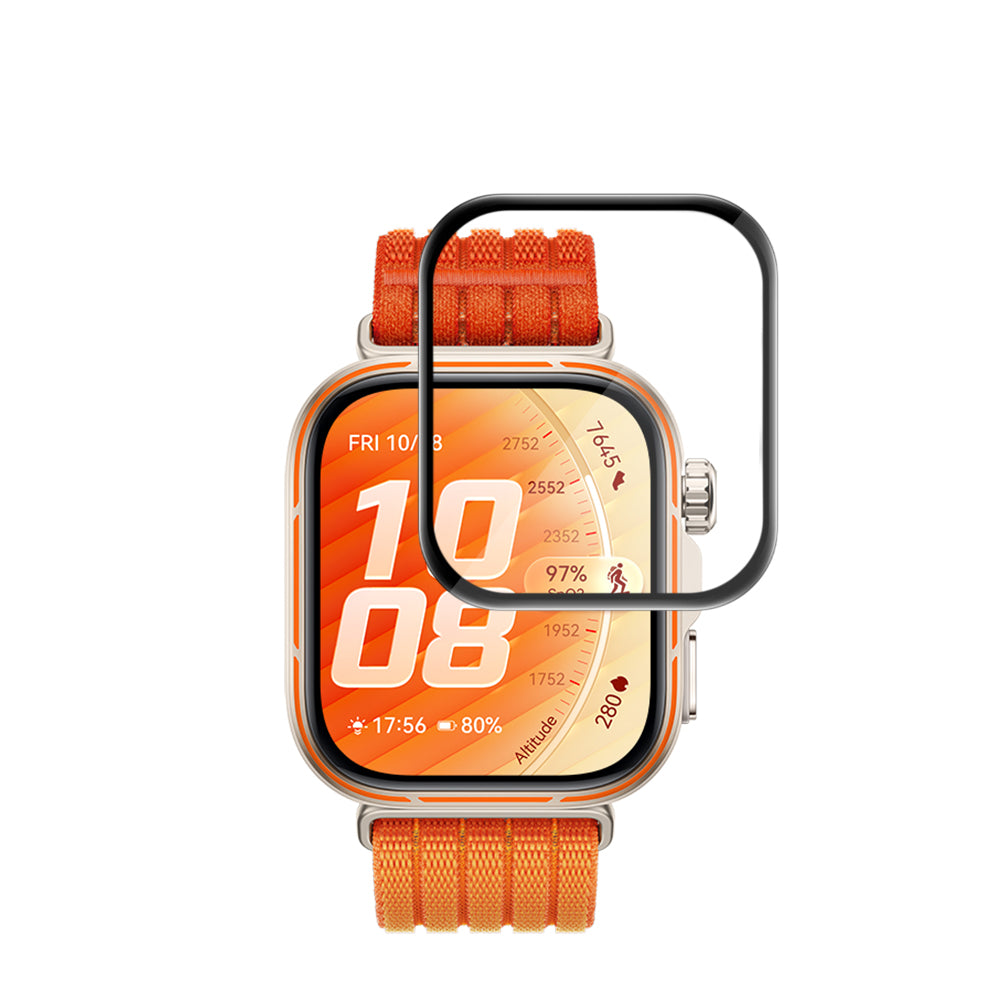 Techsuit Nano Flex Skærmbeskyttelsesfilm til Huawei Watch Fit 5 Pro, Plastik, Sæt med 2 stk, Sort