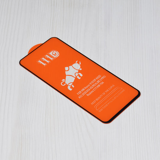Techsuit Skærmbeskytter til Motorola Moto G04s / E14 / G24 Power / G04 / G24, Hærdet Glas, Full Glue, 111D, Sort