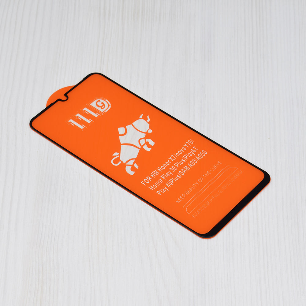 Beskyttelsesfilm Techsuit til Realme C63 / C61, Hærdet Glas, Full Glue, 111D, Sort