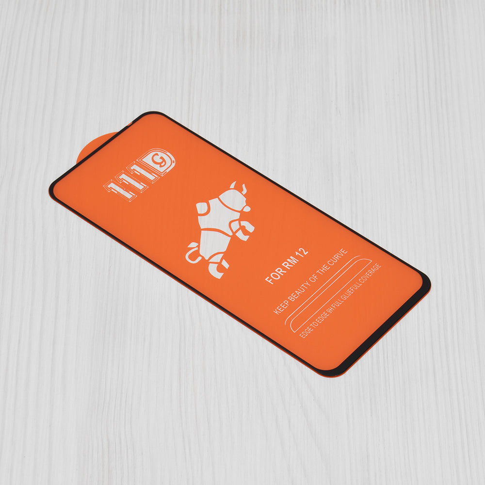 Techsuit Skærmbeskytter til Xiaomi Poco M6 4G / Redmi 13 / 12 5G / 12, Hærdet Glas, Full Glue, 111D, Sort
