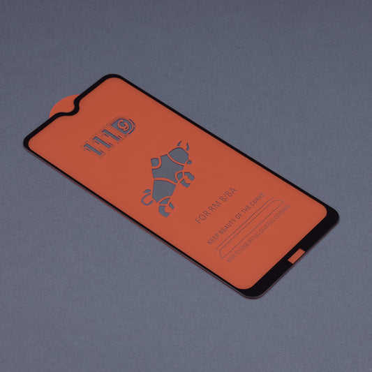 Techsuit Skærmbeskyttelsesfilm til Xiaomi Redmi 8A / 8, Hærdet Glas, Full Glue, 111D, Sort