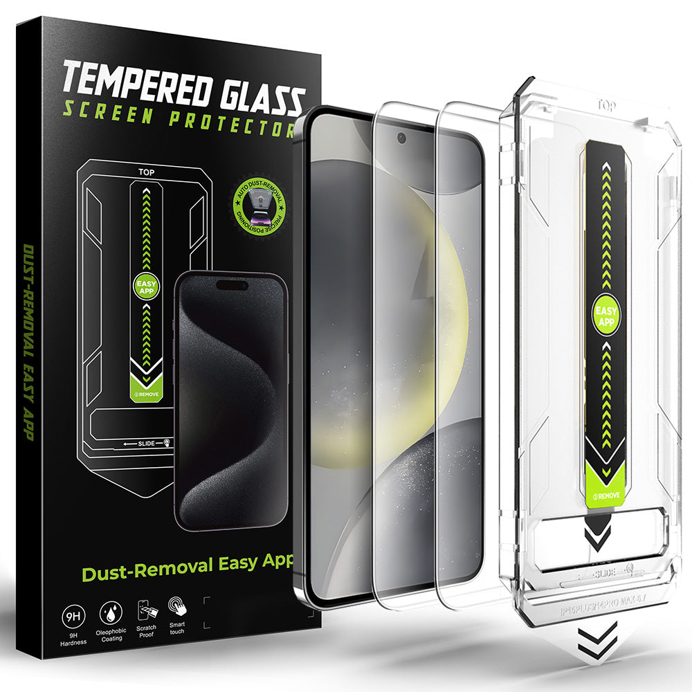 Techsuit TitanGlass CrystalHD Skærmbeskytter til Samsung Galaxy S25+ S936 / S24+ S926, Hærdet Glas, Fuld Lim, Sæt med 2 stk