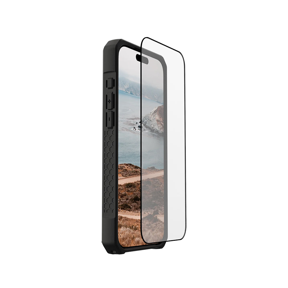 Beskyttelsesfilm til skærm Urban Armor Gear Shield til Apple iPhone 17 Pro, Hærdet Glas, Fuldklæbende, Sort