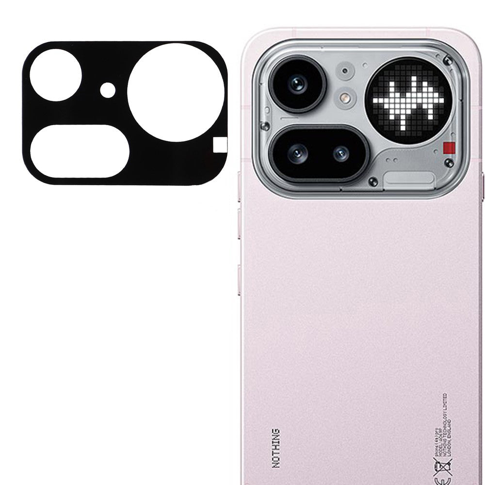 Techsuit beskyttelsesfilm til bagkamera til Nothing Phone (4a) Pro, hærdet glas, sort