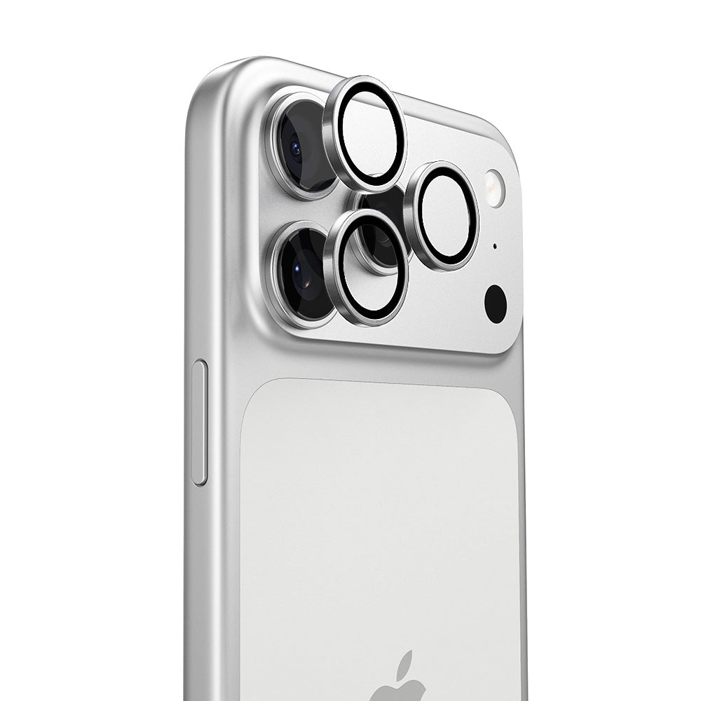 Torras Lensguard bagkamera beskyttelsesfilm til Apple iPhone 17 Pro Max / 17 Pro, hærdet glas, sølv