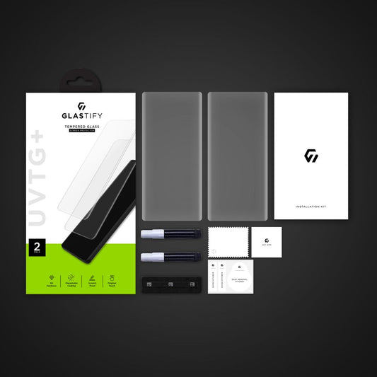 Skærmbeskytter GLASTIFY UVTG+ til Samsung Galaxy S23 Ultra S918, glas, UV-lim, sæt med 2 stk.