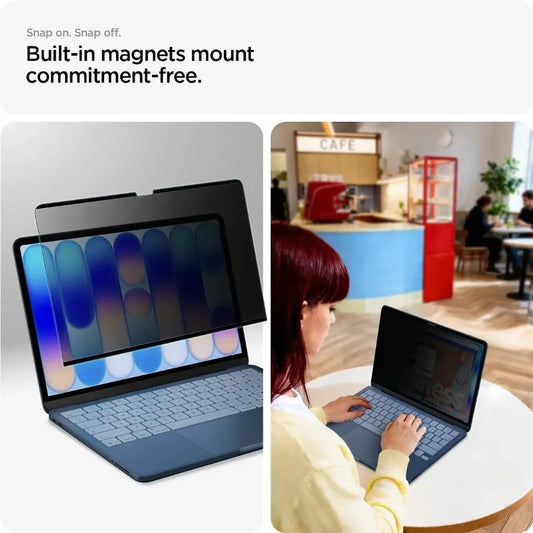 Privacy Skærmbeskyttelsesfilm Spigen Safe View Magnetic til Apple MacBook Neo 13inch, Plastik AFL11670