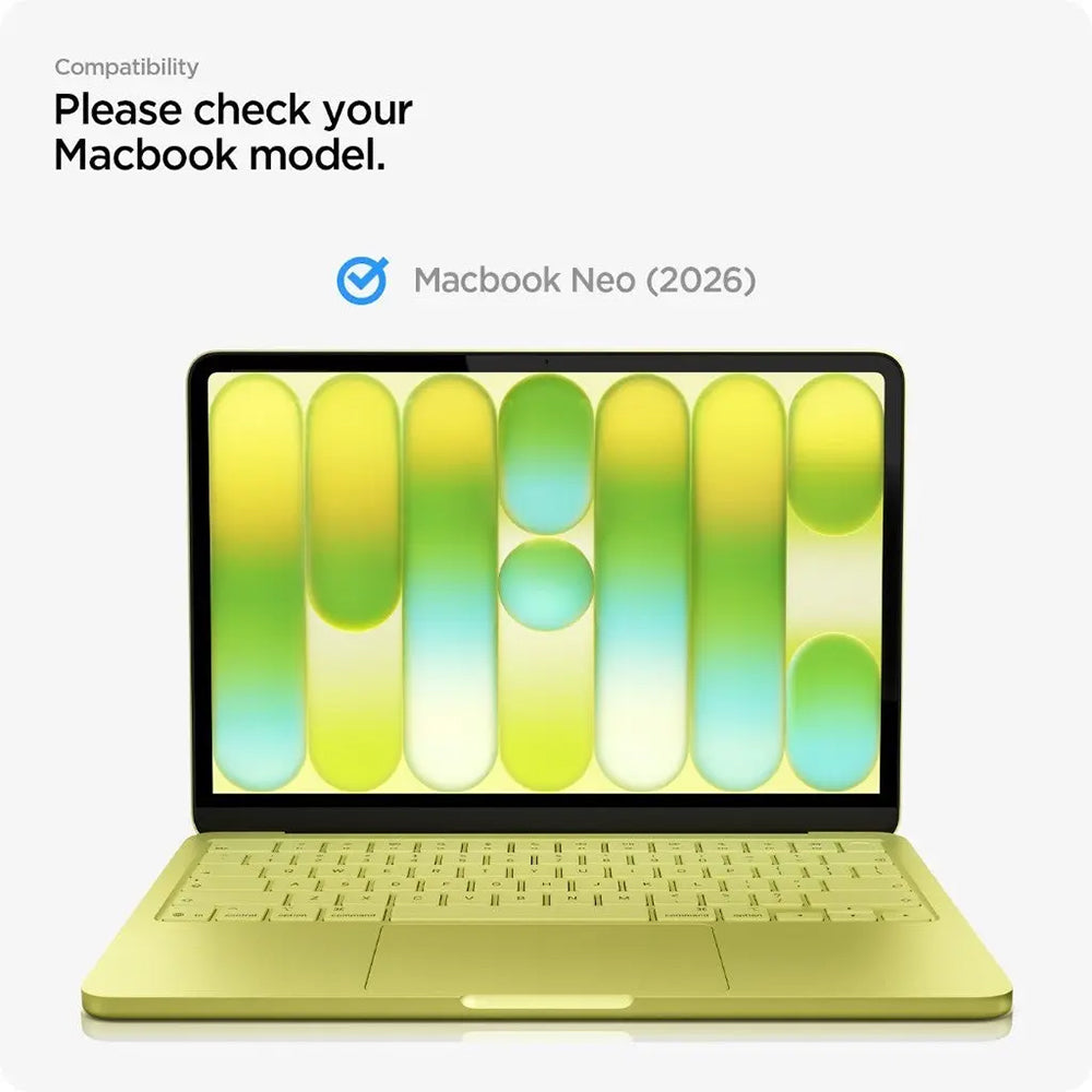 Skærmbeskyttelsesfilm Spigen GlastR Slim til Apple MacBook Neo 13 tommer, Hærdet Glas, Sort AGL11669