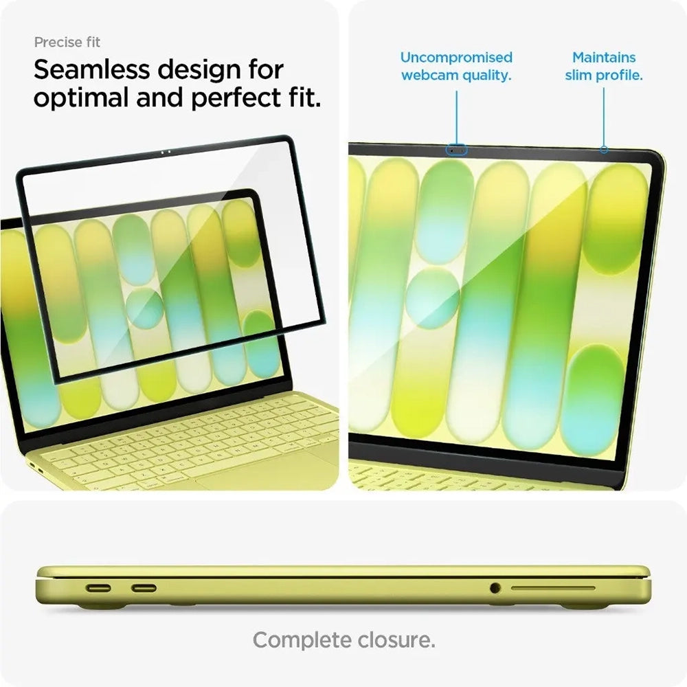 Skærmbeskyttelsesfilm Spigen GlastR Slim til Apple MacBook Neo 13 tommer, Hærdet Glas, Sort AGL11669