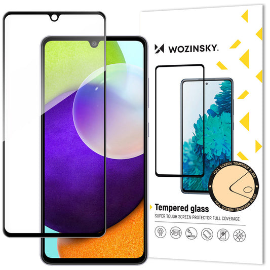 WZK Skærmbeskytter til Samsung Galaxy A33 5G A336, afskærmet glas, fuld limning, sort
