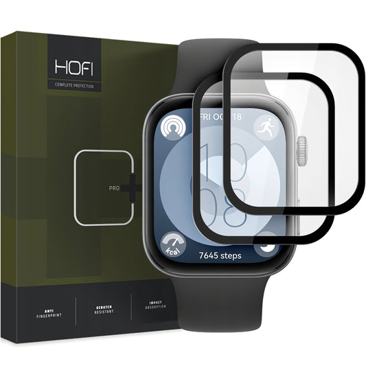 HOFI Hybrid PRO+ beskyttelsescover til Huawei Watch Fit 3, sæt med 2 dele, plastik, sort