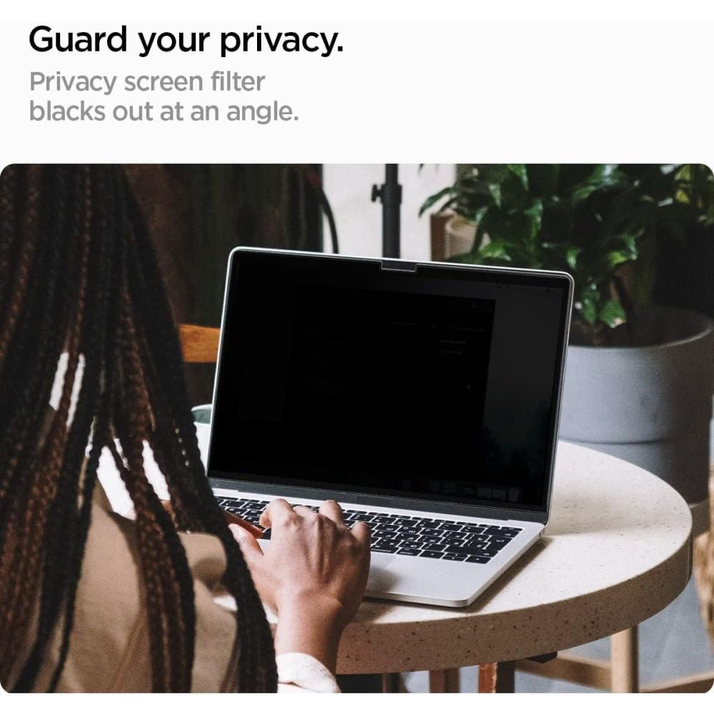 Skærmbeskyttelsesfolie Privacy Spigen Safe View Magnetic til Apple MacBook Pro 14inch (2022) / (2024) / (2023) / (2021), Plast AFL06158