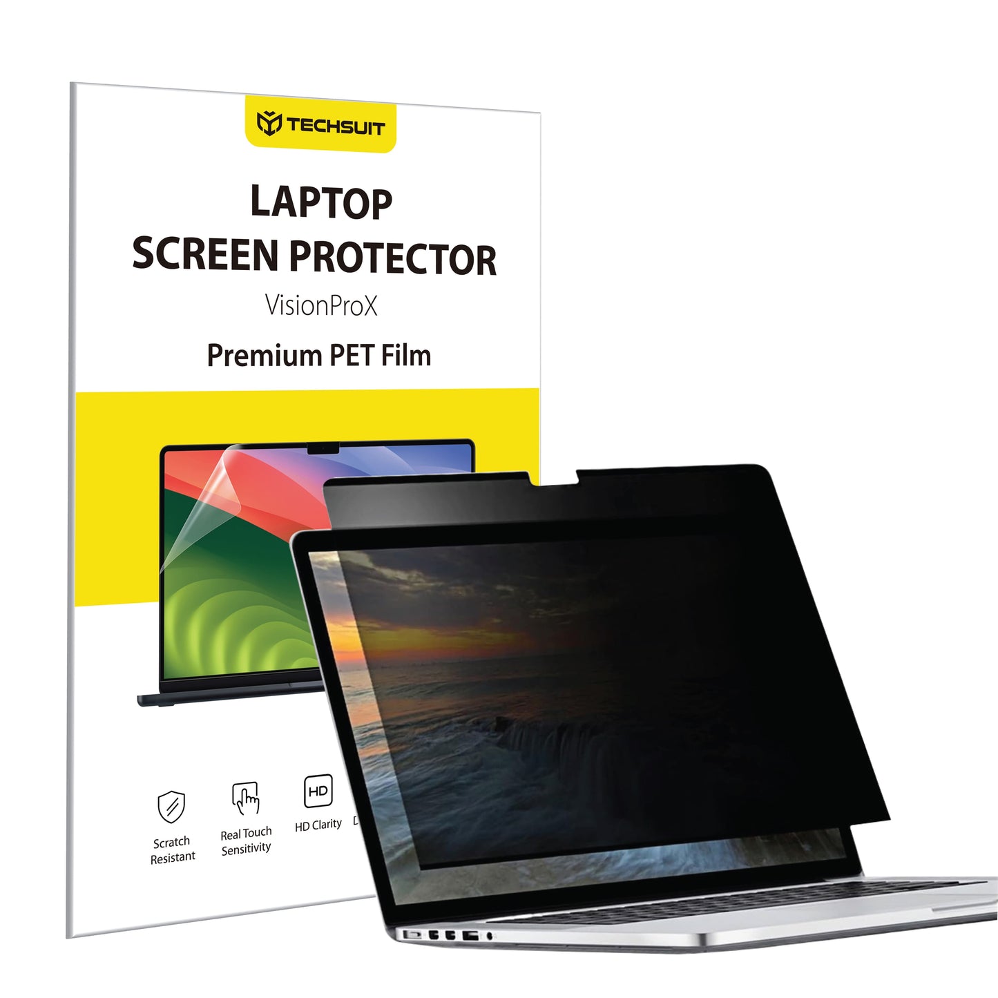 Skærmbeskyttelsesfolie Privacy Techsuit VisionProX Magnetic til Apple MacBook Pro 14inch (2024), Plastik