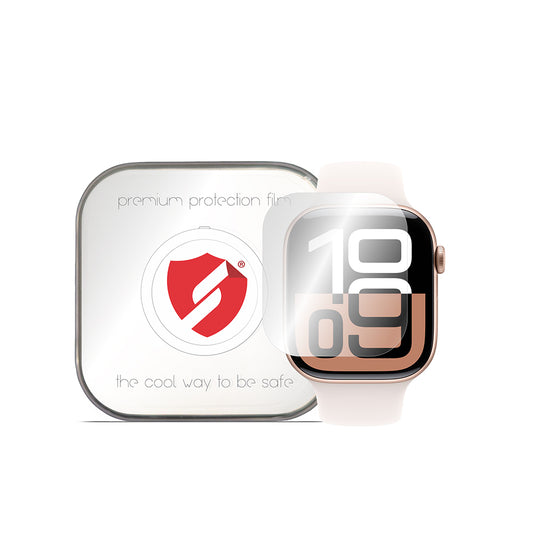 Smart Protection Premium Classic beskyttelsesfilm til Apple Watch Series 10 42mm, sæt med 4 stk., plastik