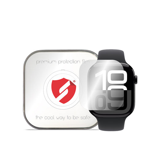 Smart Protection Premium Classic beskyttelsesfilm til Apple Watch 10 46mm Series, sæt med 4 stk., plastik