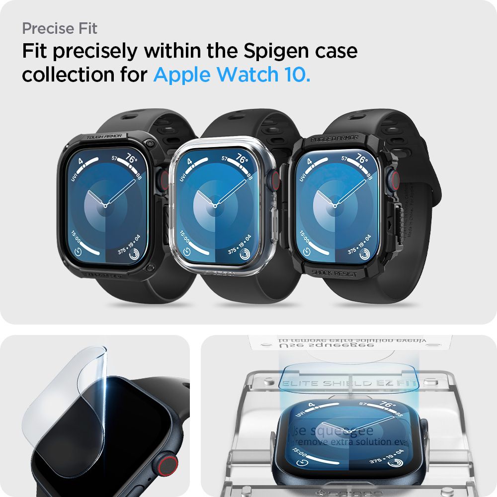 Spigen Elite Shield EZ FIT til Apple Watch 42mm Series, sæt med 2 dele, plastik AFL08580
