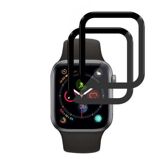 Beskyttelsesfilm Techsuit Nano Flex til Apple Watch 40mm Series, Sæt med 2 stykker, Plastik, Sort