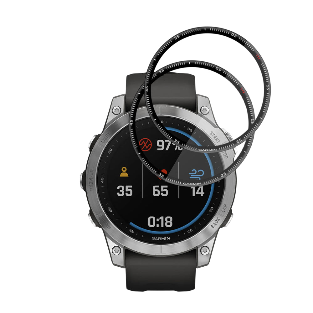 Beskyttelsesfilm Techsuit Nano Flex til Garmin Fenix 7, Sæt med 2 stykker, Plastik, Sort