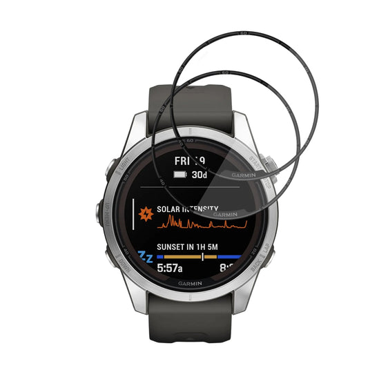 Beskyttelsesfilm Techsuit Nano Flex til Garmin Fenix 7S Pro Solar, Sæt med 2 stykker, Plastik, Sort