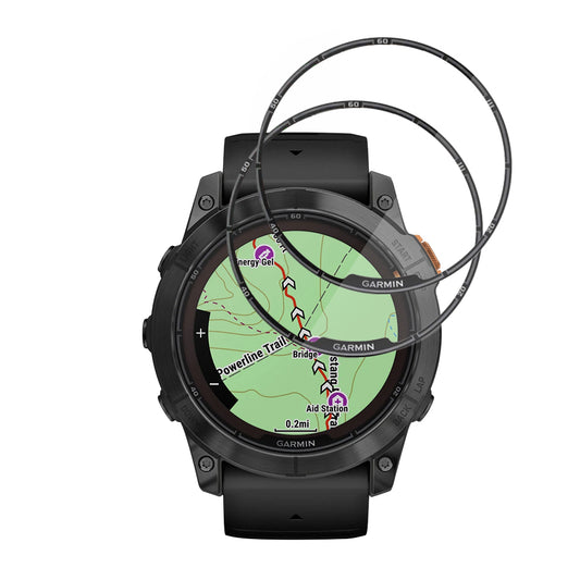 Beskyttelsesfilm Techsuit Nano Flex til Garmin Fenix 7X Pro Solar, Sæt med 2 stykker, Plastik, Sort