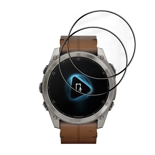 Beskyttelsesfilm Techsuit Nano Flex til Garmin Fenix 8 Pro 51mm / 8 51mm, Sæt med 2 stykker, Plastik, Sort