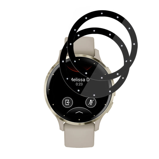 Techsuit Nano Flex beskyttelsesfilm til Garmin Venu 3S, Sæt med 2 stykker, Plastik, Sort